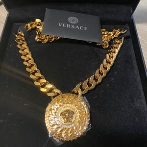 Versace Chained Medusa Necklace Gold